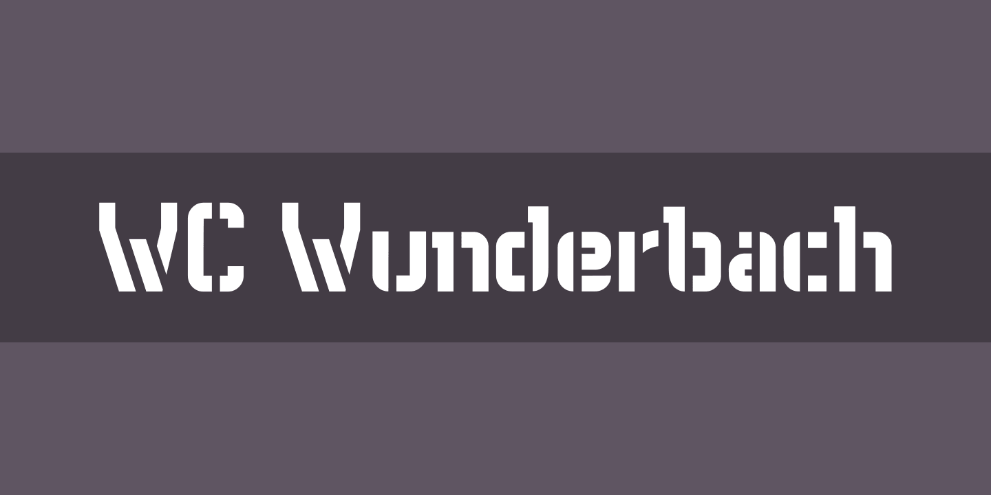 Przykład czcionki WC Wunderbach Bta DemiBold